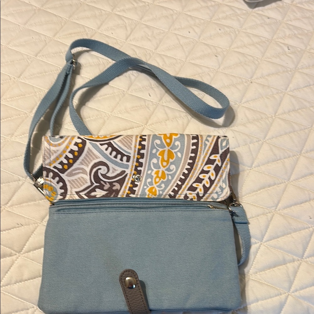 Stylish Blue and Patterned Women's Bag